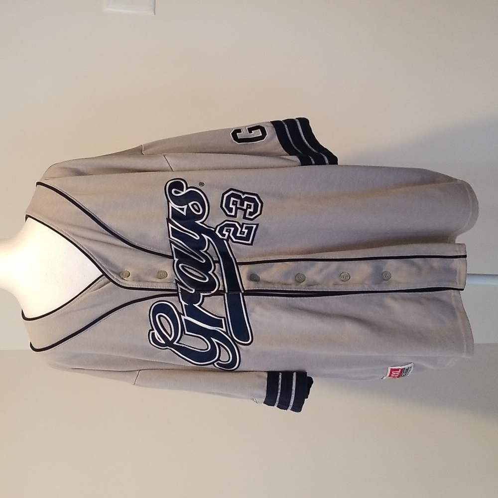 Big Boy Headgear Negro League Homestead Grays NLBM Gray & Navy Jersey